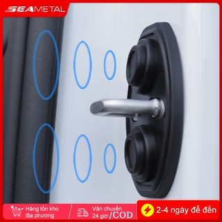 SEAMETAL 4 Cửa Ô Tô Im Lặng Miếng Lót Sốc Silicon Khóa Cửa Ô Tô Chống Va Chạm Vỏ Bảo Vệ Tấm Chống Sốc