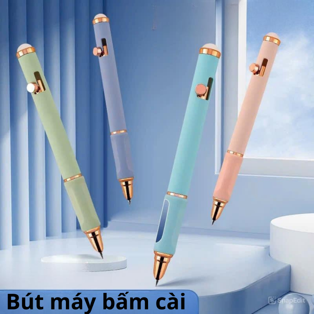 ( Bút Mới) Combo bút máy bấm cài BC-03 mực xóa dành cho học sinh từ lớp 1-5 dùng cả mực ống và mực lọ.