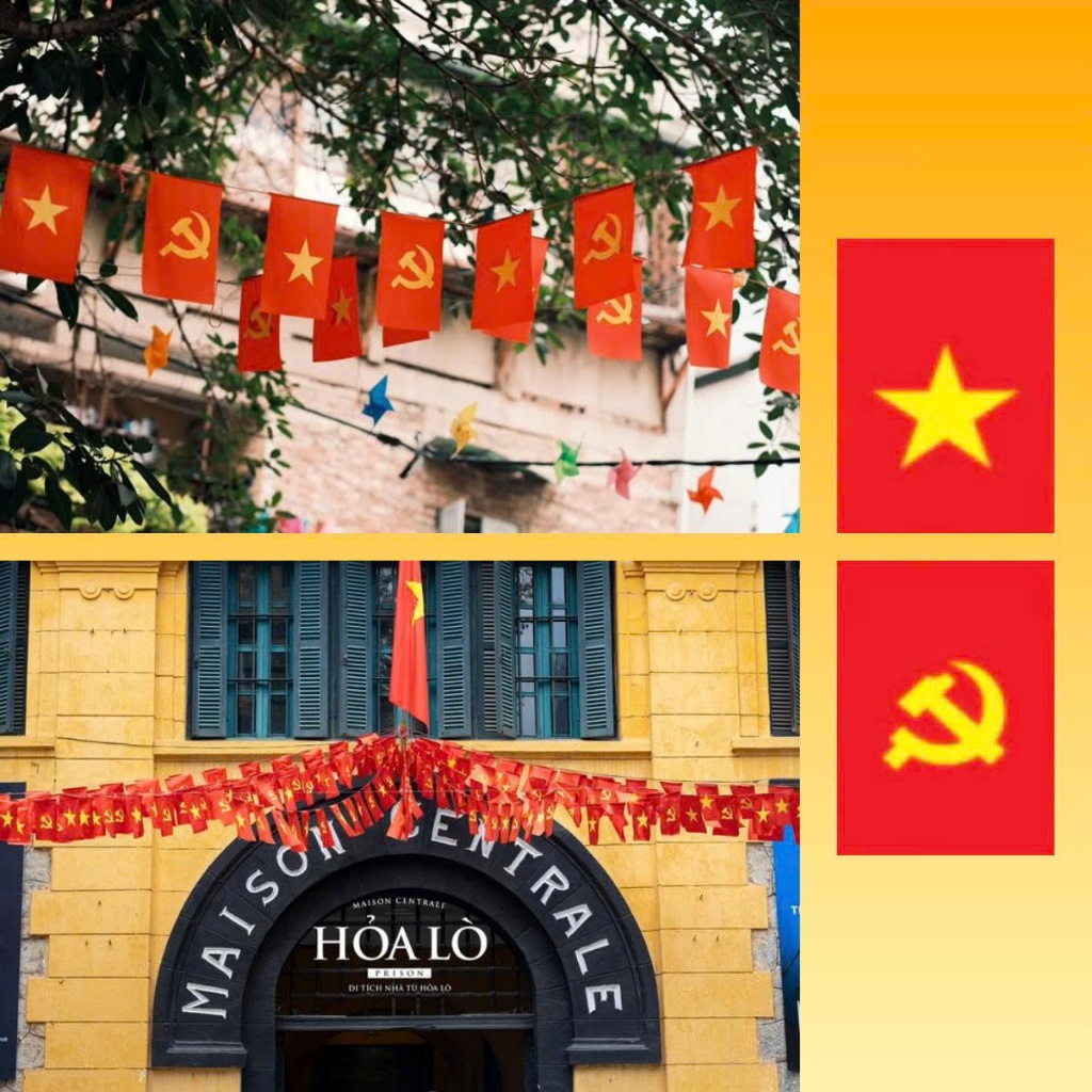 Combo 10 Cờ dây sao, cờ dây tổ quốc,Dây cờ tam giác,cờ đuôi nheo trang trí deco , lễ hội, trung thu