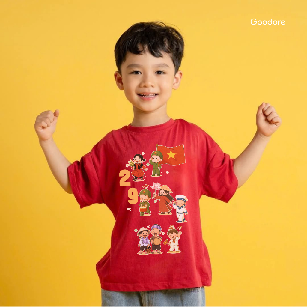Áo thun Oversize cotton unisex nam nữ Goodore BST Tết Độc Lập mẫu Quốc Khánh thoáng mát năng động