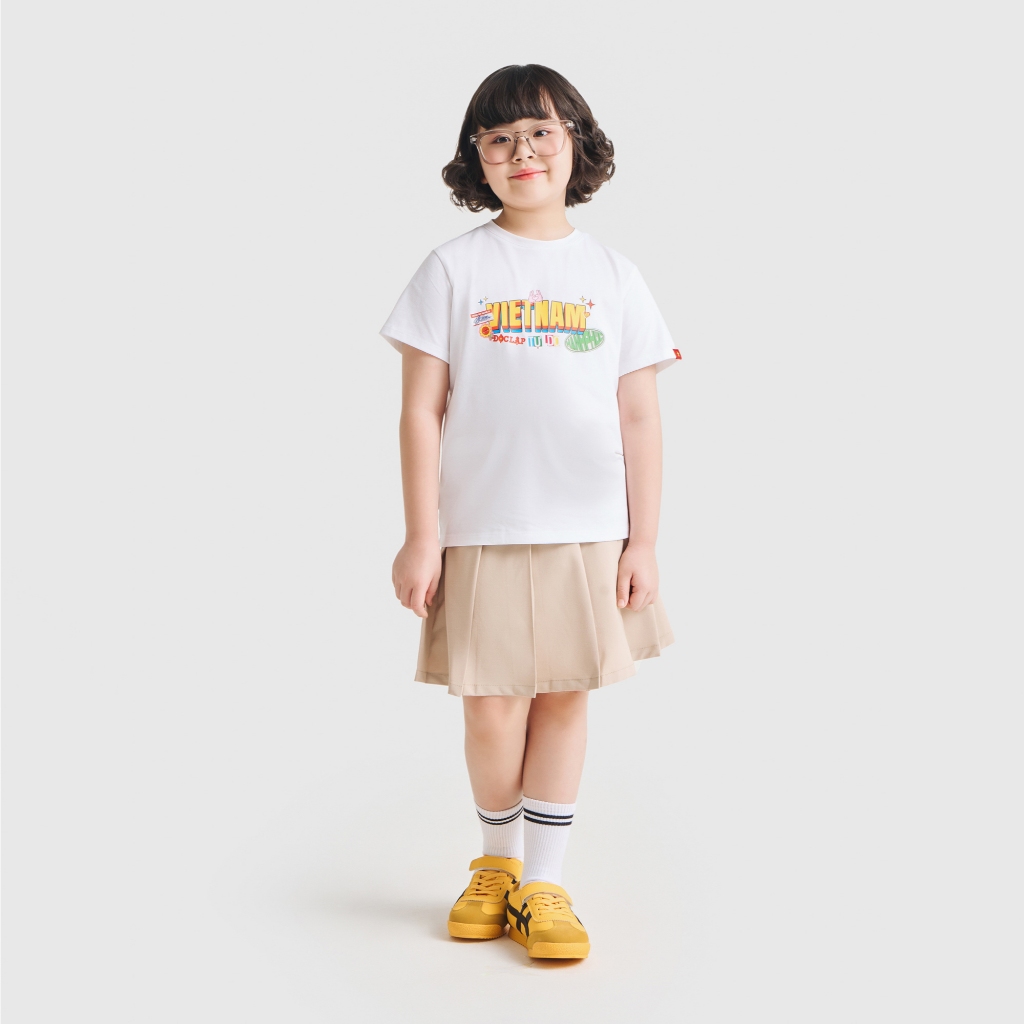 Áo phông Vietnamese unisex trẻ em CANIFA S áo thun Việt Nam Độc lập Tự do Hạnh phúc GG 3TS25S030