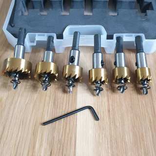 Bộ mũi khoét sắt inox KAPUSI 6 chi tiết K-3694, cỡ từ 16-30mm thép HSS cao cấp