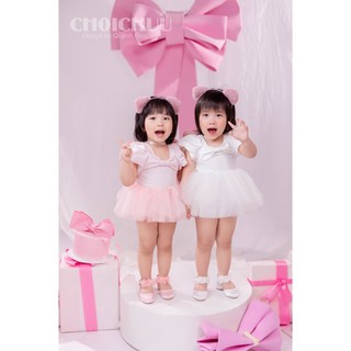 Suit Váy Hồng Bồng Bềnh Công Chúa ChoiChuu Cho Bé Gái Tặng Kèm Nơ Cổ, Bờm Bé Mặc Sinh Nhật, Thôi Nôi