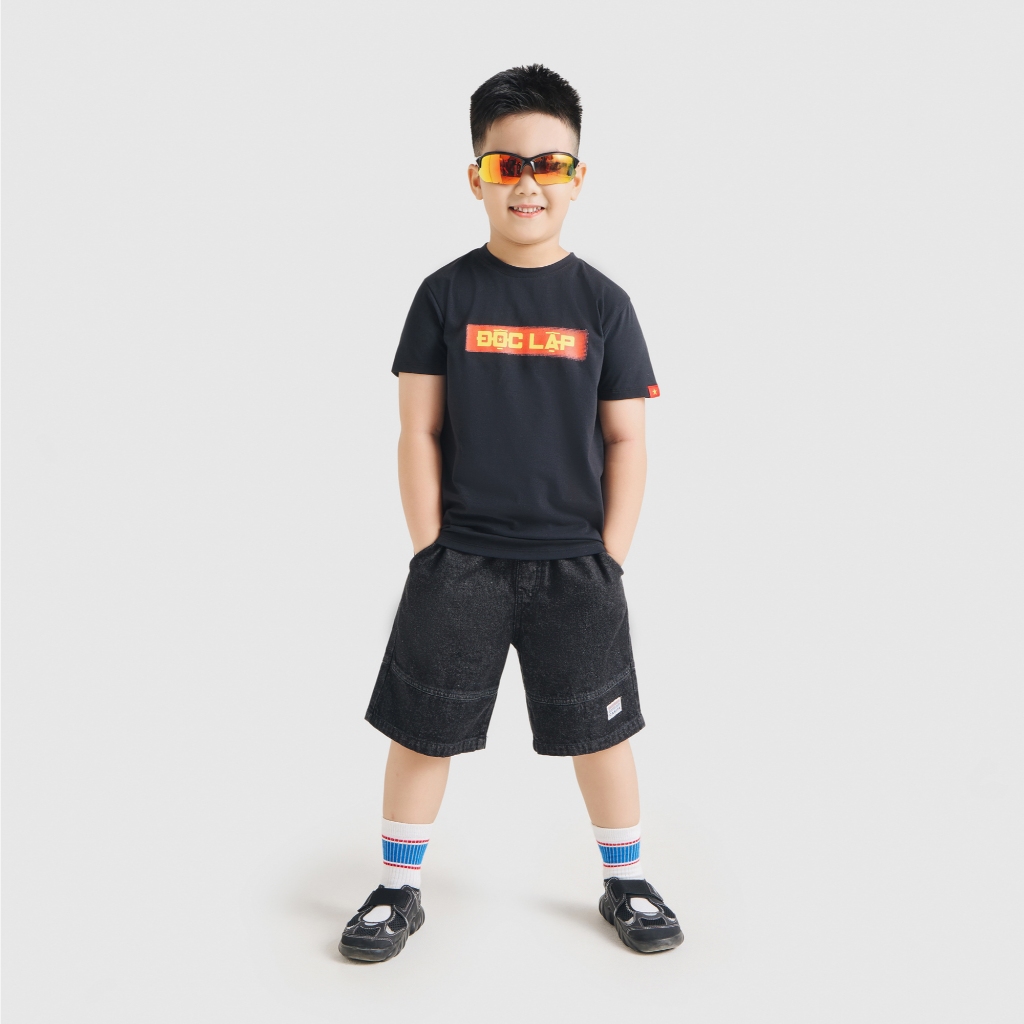 Áo phông Độc Lập - Tự do - Hạnh phúc unisex trẻ em CANIFA S áo thun Quốc khánh 2/9 3TS25S031