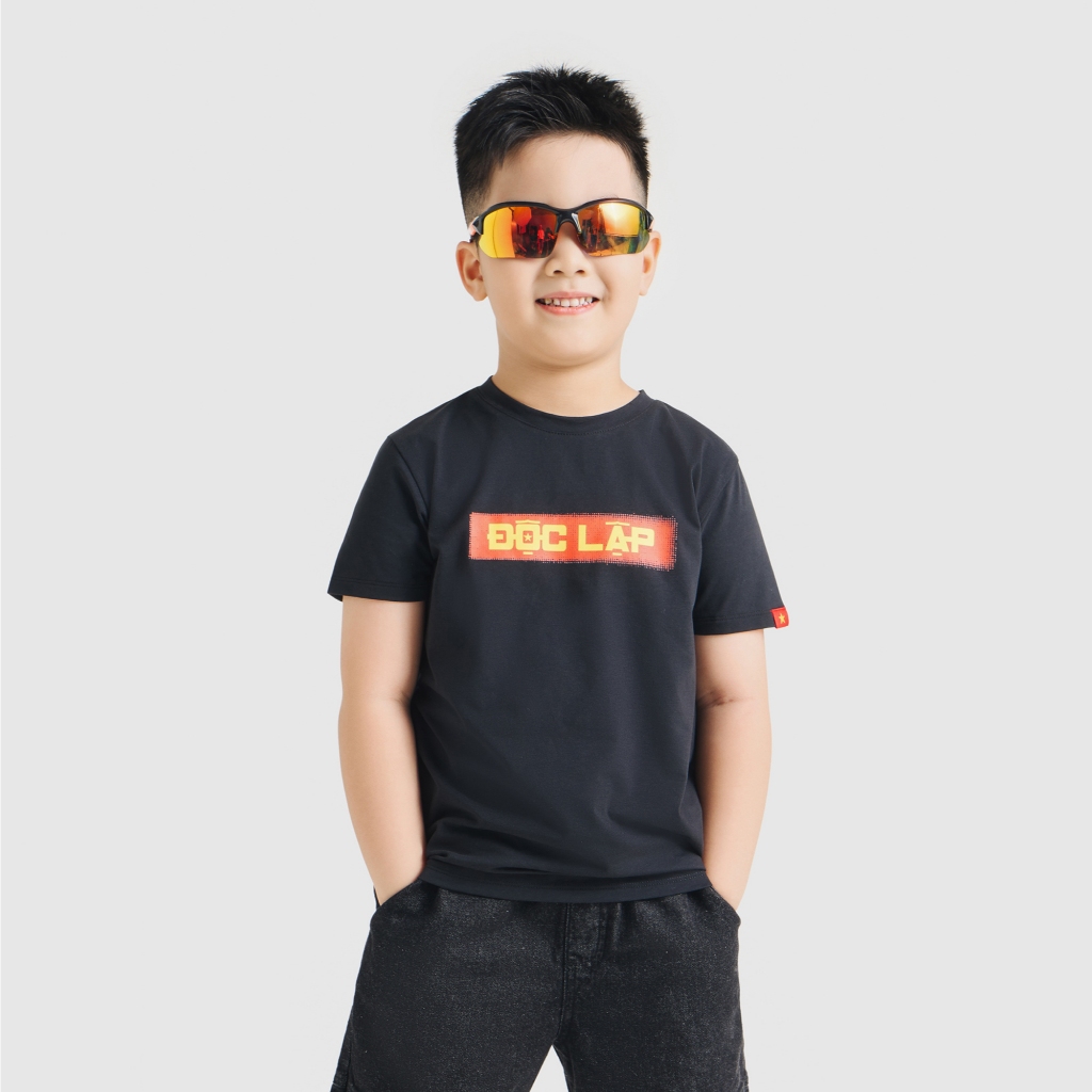 Áo phông Độc Lập - Tự do - Hạnh phúc unisex trẻ em CANIFA S áo thun Quốc khánh 2/9 3TS25S031