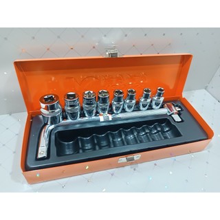 Bộ cần siết chữ L K-9768 hệ 12 inch kèm 8 đầu tuýp từ 8-24mm hãng Kapusi