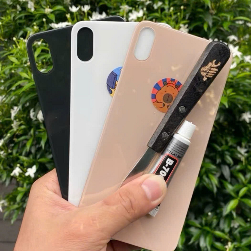 [ TẶNG KEO – KÍNH LỖ TO ] KÍNH LƯNG THAY THẾ CHO X / XS / XSMAX / 8plus- Loại đẹp