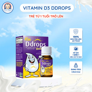 Vitamin D3 Ddrops Booster 600IU Hỗ Trợ Hấp Thu Canxi Phát Triển Xương Răng Chắc Khỏe 2.8ml
