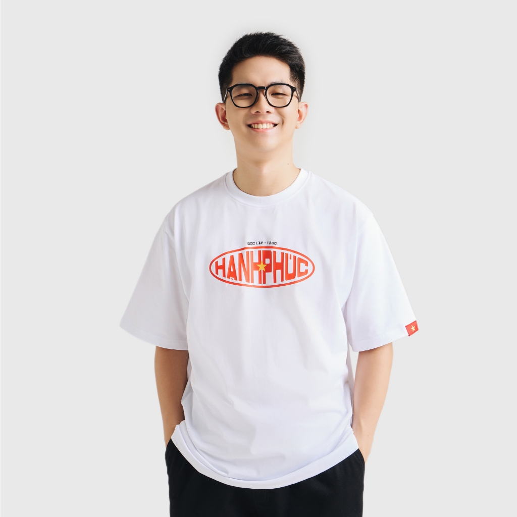 Áo phông Độc Lập - Tự do - Hạnh phúc unisex người lớn CANIFA S áo thun Việt Nam 5TS25S050