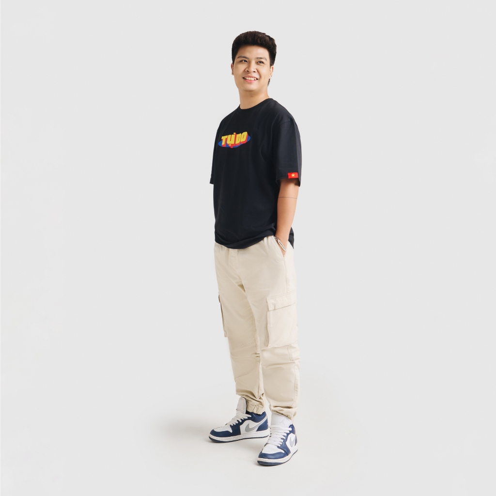 Áo phông Độc Lập - Tự do - Hạnh phúc unisex người lớn CANIFA S áo thun Việt Nam 5TS25S050
