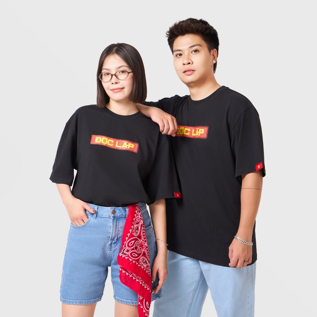 Áo phông Độc Lập - Tự do - Hạnh phúc unisex người lớn CANIFA S áo thun Việt Nam 5TS25S050