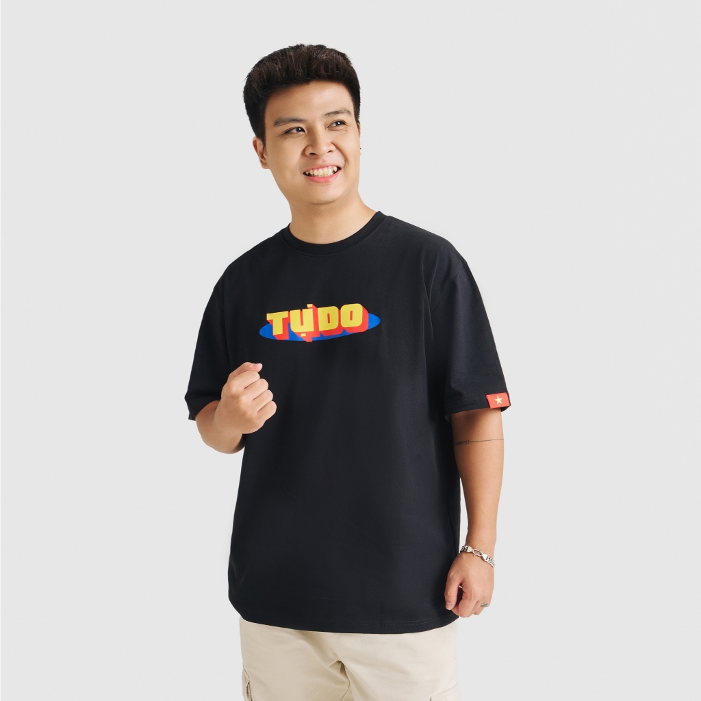 Áo phông Độc Lập - Tự do - Hạnh phúc unisex người lớn CANIFA S áo thun Việt Nam 5TS25S050
