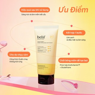[belif Official] Sữa rửa mặt thuần chay làm sáng da Belif Super Knights (150ml)