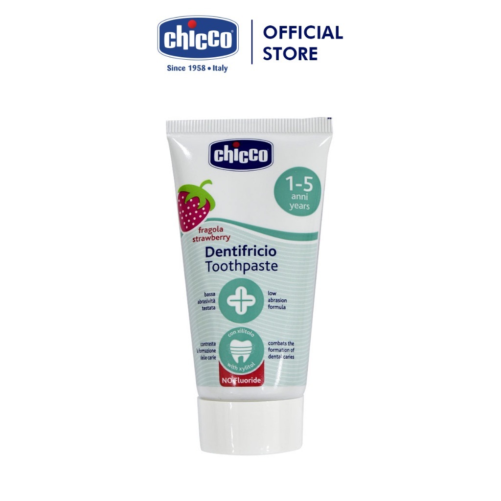 Kem đánh răng Chicco hương dâu 15ml cho bé