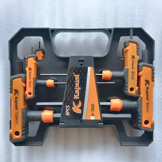 Bộ lục giác chữ T KAPUSI K-7960 8 chi tiết 2-10mm, thép cr-v, tay cầm cán cao su