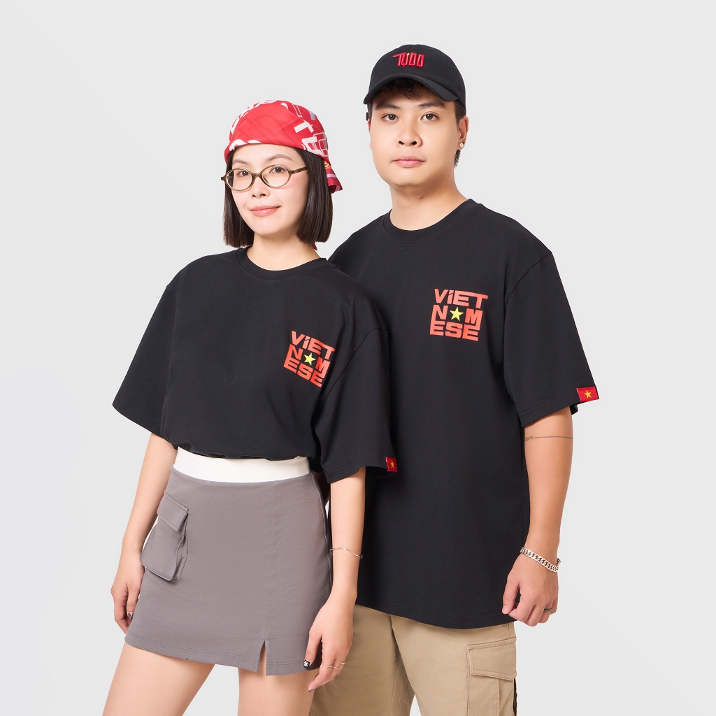 Áo thun Việt Nam cao cấp CANIFA S áo phông unisex người lớn quốc khánh 2/9 GG 5TS25S037