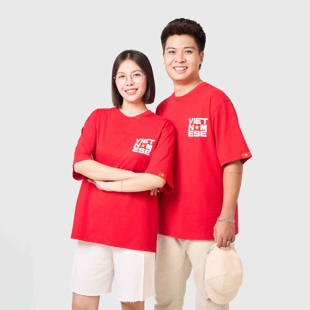 Áo thun Việt Nam cao cấp CANIFA S áo phông unisex người lớn quốc khánh 2/9 GG 5TS25S037