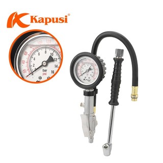 Bơm lốp cao cấp khí nén KAPUSI K-1091 3 chức năng, đồng hồ đo áp suất, đầu bơm 2 đầu tiện lợi, Bh 6 tháng