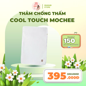 Thảm chống thấm 3 LỚP Mochee COOL TOUCHE thoáng mát lưng cho bé kích thước 60x90cm