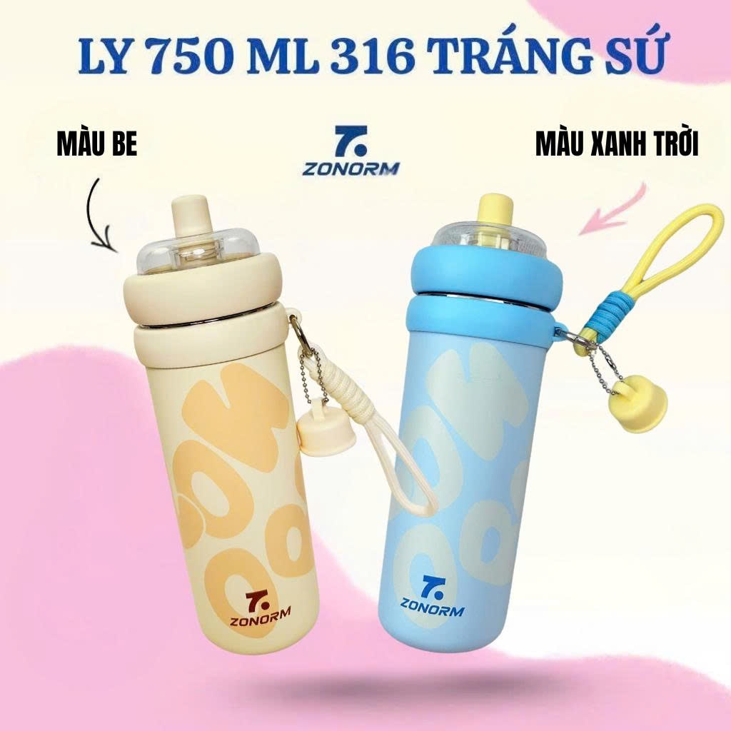 CUPPRO Ly Giữ Nhiệt Cao Cấp ZONORM 750ml Inox 316 Màu Ombre Tặng Kèm Móc Khóa Treo Cute | BigBuy360 - bigbuy360.vn