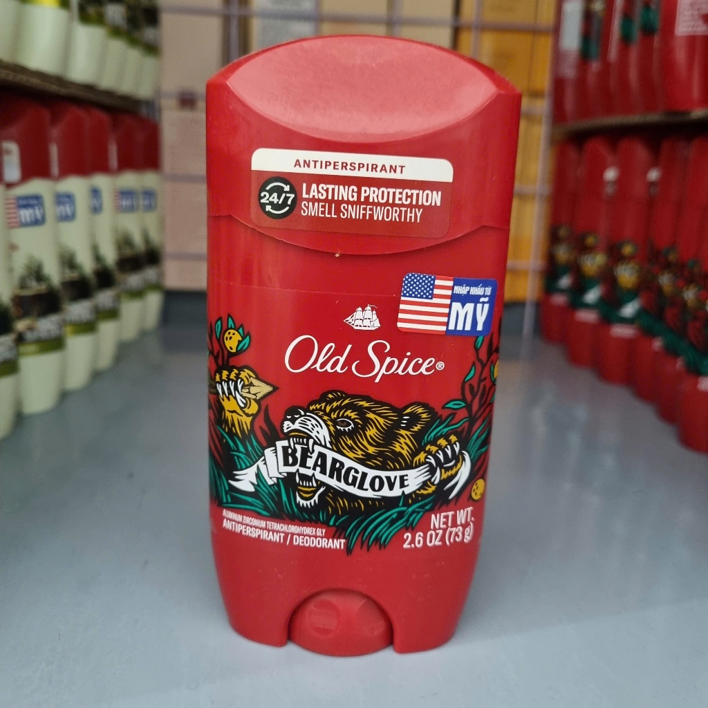 Sáp Khử Mùi, Giảm tiết mồ hôi Old Spice Bearglove 73g (Sáp trắng)