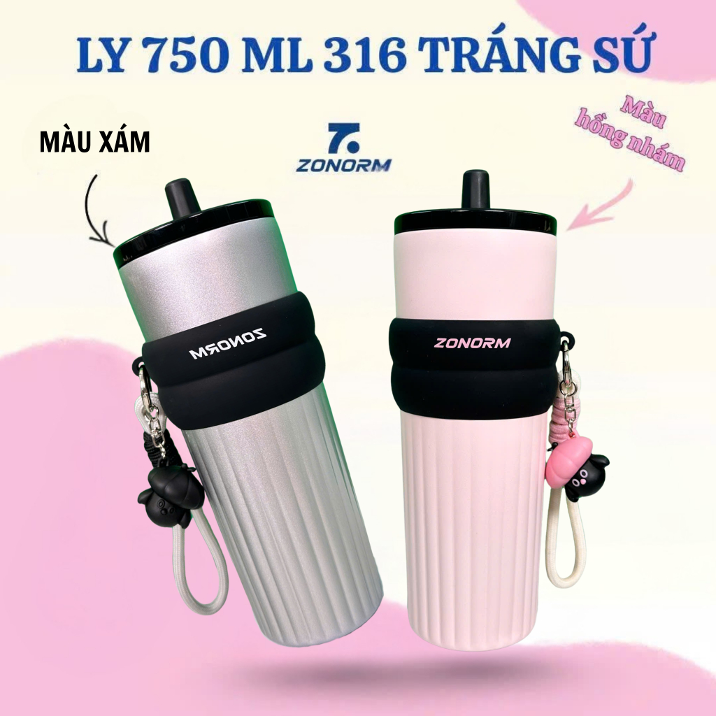 CUPPRO Ly Giữ Nhiệt Cao Cấp ZONORM 750ml Inox 316 Màu Ombre Tặng Kèm Móc Khóa Treo Cute | BigBuy360 - bigbuy360.vn