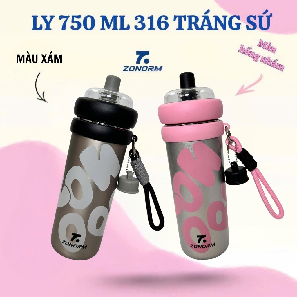 CUPPRO Ly Giữ Nhiệt Cao Cấp ZONORM 750ml Inox 316 Màu Ombre Tặng Kèm Móc Khóa Treo Cute | BigBuy360 - bigbuy360.vn