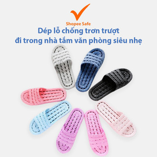 Dép lỗ chống trơn trượt đi trong nhà tắm văn phòng siêu nhẹ siêu bền tiện dụng