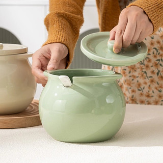Hũ Đựng Gia Vị, Hũ Đựng Mỡ Bằng Sứ To Dày 1400ml – Chịu Nhiệt Cao, Kèm Thìa, Nắp Đậy Kín, Nhiều Màu Sang Trọng