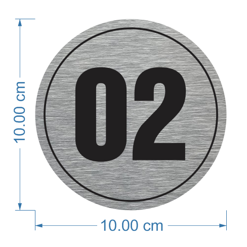 Bộ Số thứ tự bàn ăn , ghế ngồi,  Thẻ số thứ tự bằng alu mạ inox vàng xước chữ IN UV cho nhà hàng, quán cafe, khách sạn