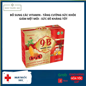 Viên Uống 9B Ginseng Linzhi Nhân Sâm Linh Chi Tăng Cường Sức Khỏe, Giảm Mệt Mỏi Hộp 100 viên chữ Hàn