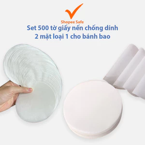 Set 500 tờ giấy nến chống dính 2 mặt loại 1 cho bánh bao, hấp thực phẩm