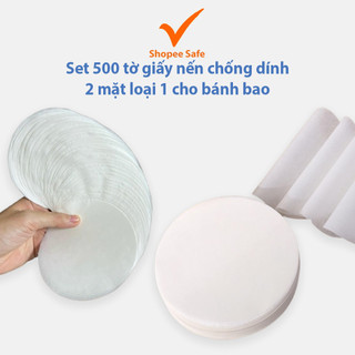 Set 500 tờ giấy nến chống dính 2 mặt loại 1 cho bánh bao, hấp thực phẩm
