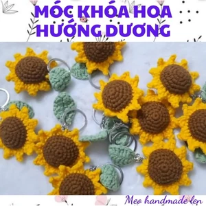 Móc khóa hoa hướng dương - handmade len - crochet - amigurumi