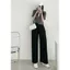 Set bộ áo croptop phối quần ống rộng style Hàn siêu xinh A2103