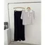 Set bộ áo croptop phối quần ống rộng style Hàn siêu xinh A2103
