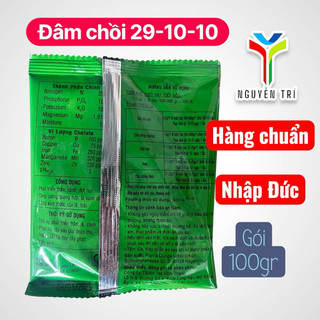 Phân Bón Lá Nutri-Gold Đức (Gói 100g) NPK 29-10-10+TE - Siêu Đâm Chồi, Xanh Dày Lá, Lớn Trái