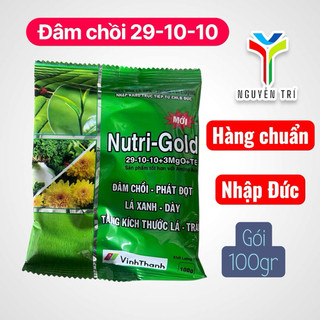 Phân Bón Lá Nutri-Gold Đức (Gói 100g) NPK 29-10-10+TE - Siêu Đâm Chồi, Xanh Dày Lá, Lớn Trái