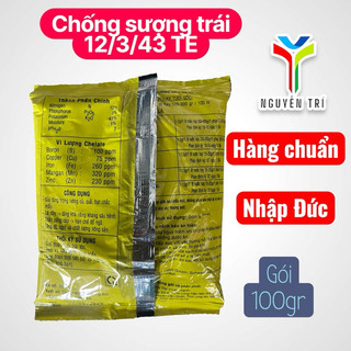 Phân Bón Lá Nutri-Gold Đức (Gói 100g) NPK 12-3-43+TE- Kali Cao, Lớn Trái, Chắc Hạt, Chống Sượng Trái