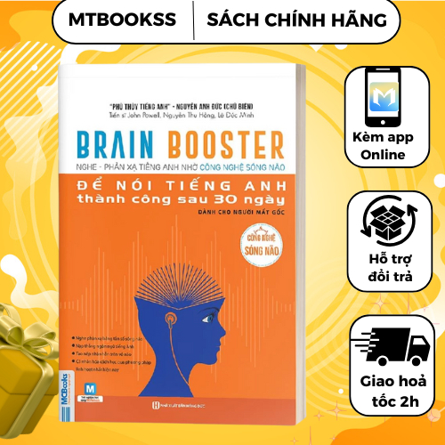 Sách - Brain Booster - Nghe Phản Xạ Tiếng Anh Nhờ Công Nghệ Sóng Não - Dành Cho Người Mất Gốc