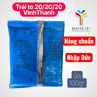Phân Bón Lá Nutri-Gold Đức (Gói 100g) NPK 20-20-20+TE - Dưỡng Cây , Phục Hồi Cây, Xanh Lá, To Trái