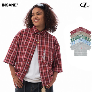 Áo Sơ Mi Caro InsaneClo PLAID SHIRT Form Boxy Unisex Vải Sơmi Cotton