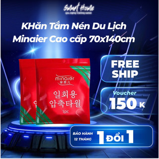 Khăn Tắm Nén Du Lịch Cao Cấp Minaier - Khăn Dày 70x140cm Dạng Viên Nén, Mang Đi Du Lịch, Công Tác Tiện Lợi Và An Toàn