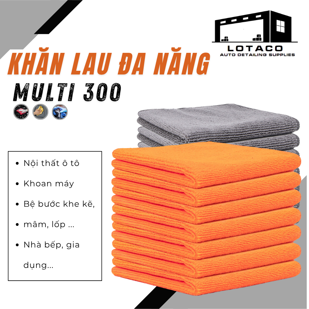 Khăn lau nội thất ô tô, nhà cửa , văn phòng  LOTACO MICROFIBER kích thước 30 x 30/40x40cm | BigBuy360 - bigbuy360.vn