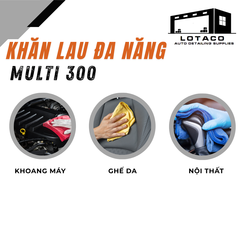Khăn lau nội thất ô tô, nhà cửa , văn phòng  LOTACO MICROFIBER kích thước 30 x 30/40x40cm | BigBuy360 - bigbuy360.vn