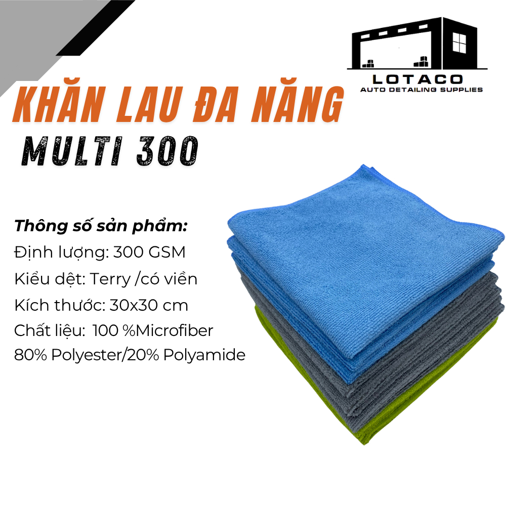 Khăn lau nội thất ô tô, nhà cửa , văn phòng  LOTACO MICROFIBER kích thước 30 x 30/40x40cm | BigBuy360 - bigbuy360.vn