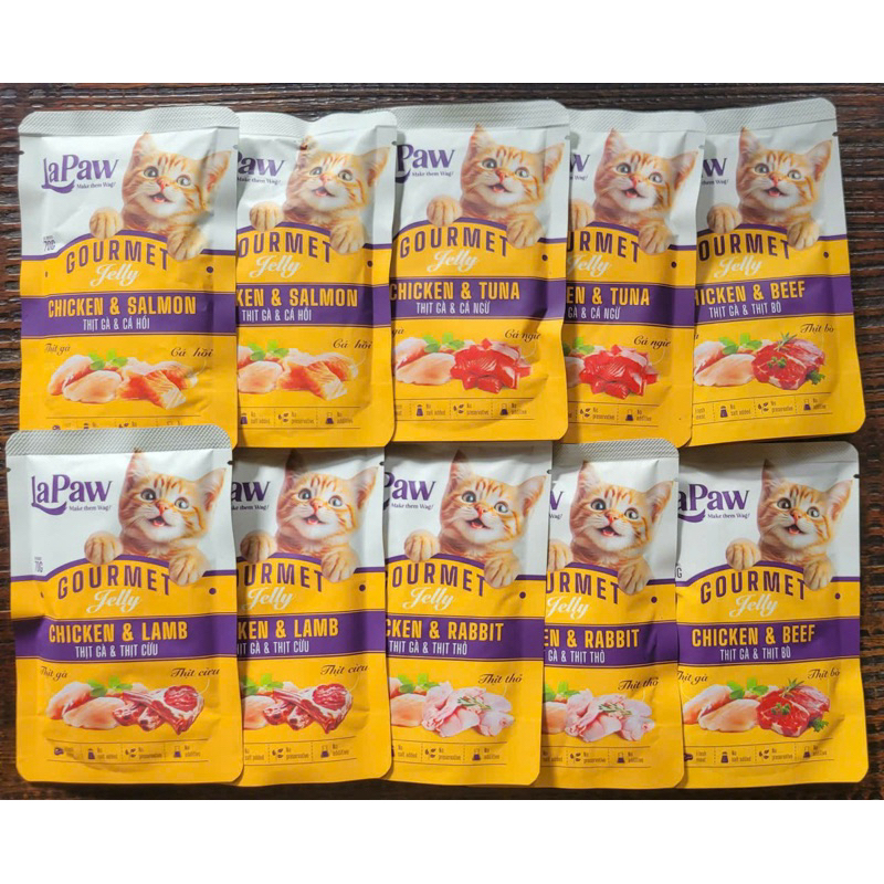Pate Cho Mèo Thịt Thật Không Chất Bảo Quản Lapaw 70g