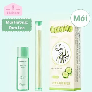 Set Vệ Sinh Lỗ Tai Gecomo 3 Mùi (Đào/Hoa Cúc/Dưa Leo) - Sạch Bụi Bẩn, Hết Mùi Khó Chịu