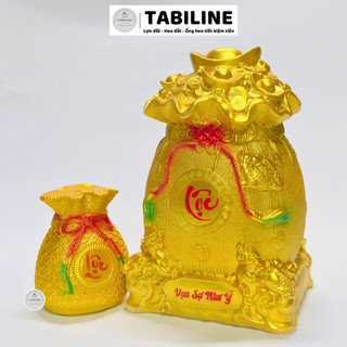 [Giá siêu rẻ] Heo đất ống tiết kiệm tiền hũ tiền size to,nhỏ màu gold cao cấp LD22 - TABILINE