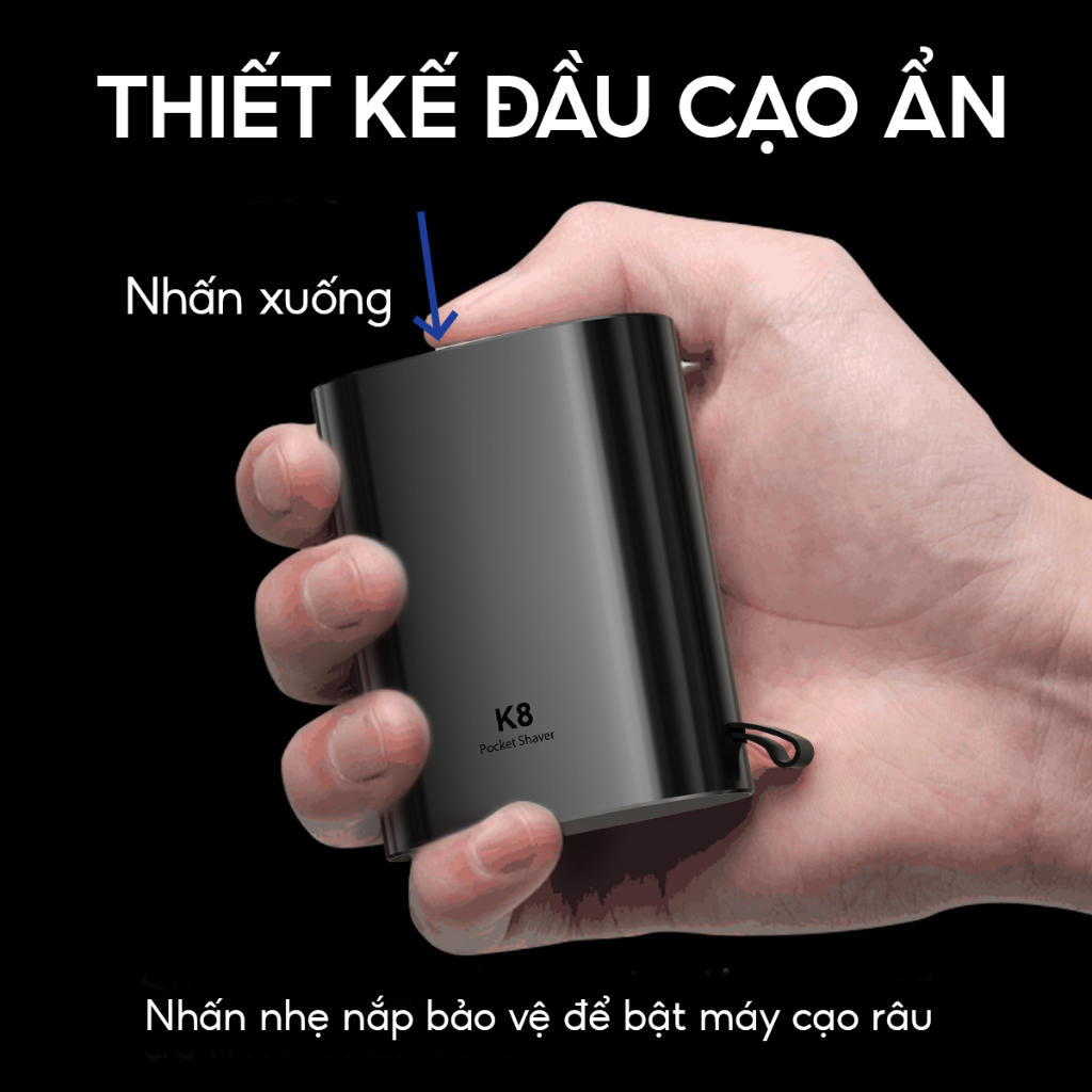 Máy cạo râu Enchen K8 đầu cạo 2D chống nước, 18 lưỡi dao tự mài, pin dùng đến 60 ngày - BH 12 tháng